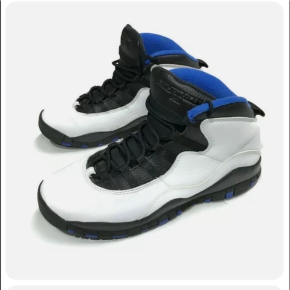 Nike Air Jordan X 10 Retro Orlando Magic GS size 7y white Royal Black 310806-108 - Picture 6 of 6